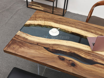 Resin Wood Table - MOOKAFURNITURE