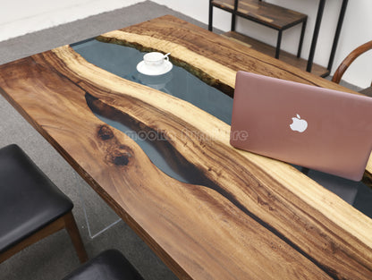 Resin Wood Table - MOOKAFURNITURE