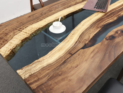 Resin Wood Table - MOOKAFURNITURE