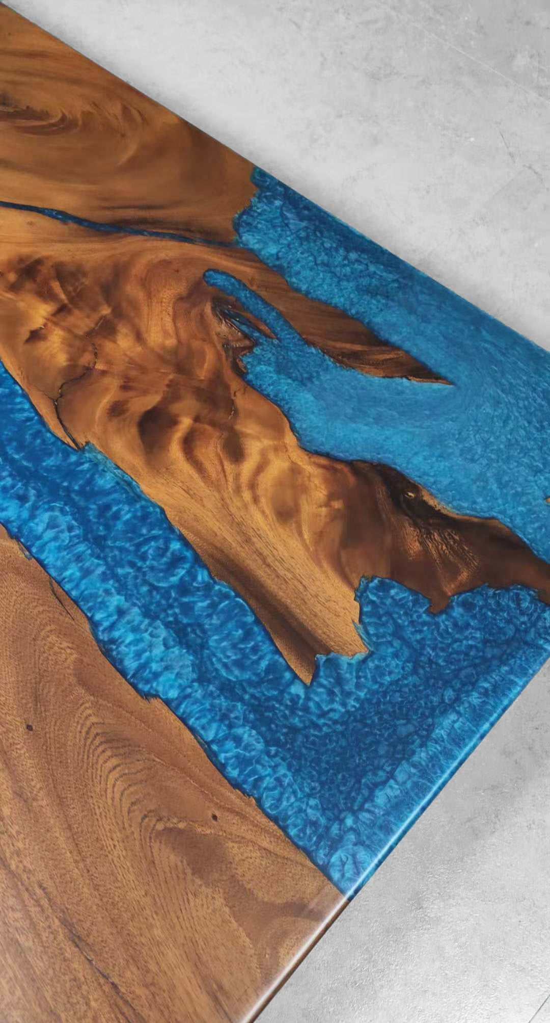 Resin Wood Dining Table - MOOKAFURNITURE